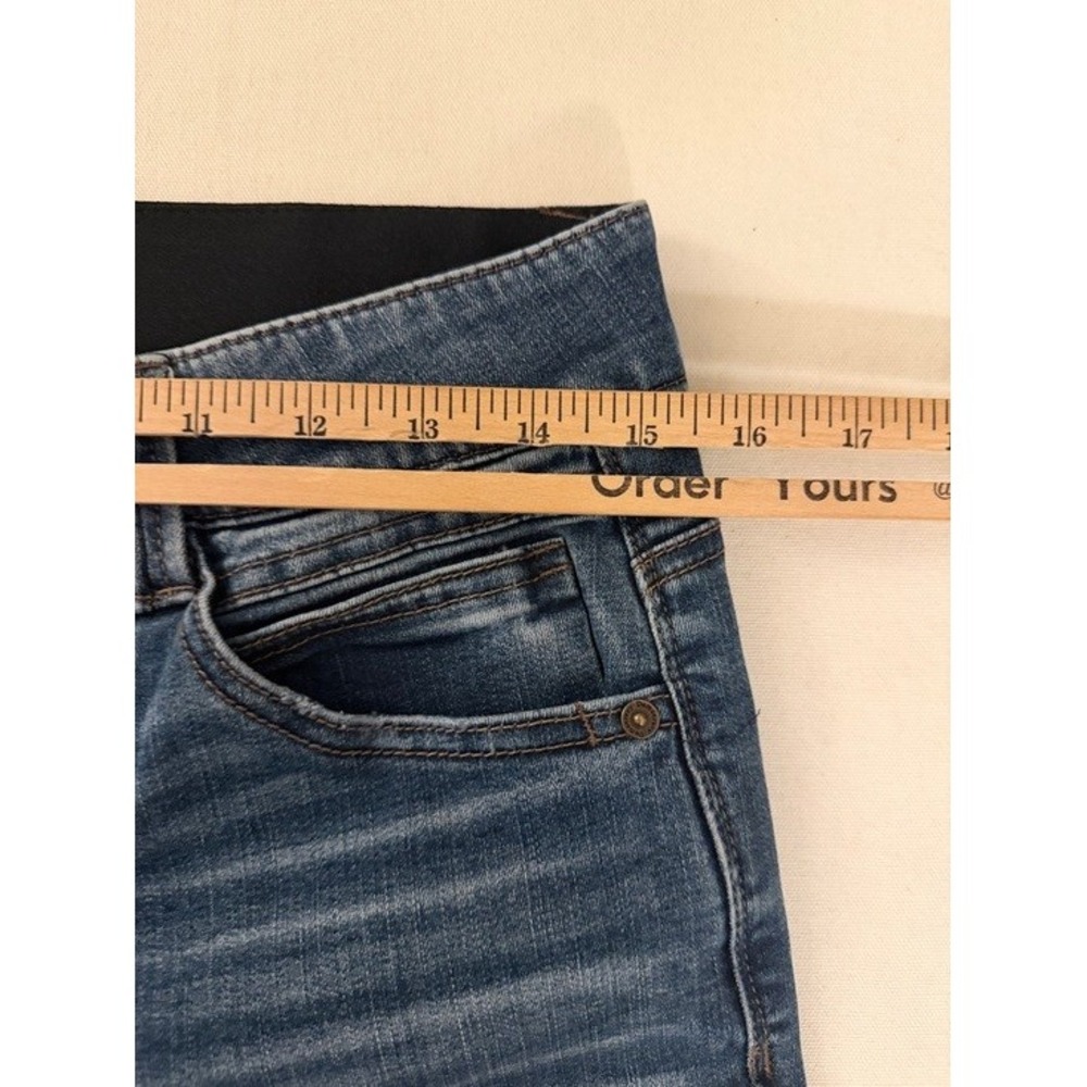 Democracy Jeans Womens 8 "Ab" solution Blue Distressed Raw Hem - Picture 7 of 10